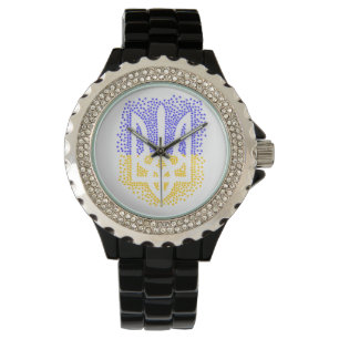 Oekraïense heraldiek drietand tryzub verstrooiing  horloge