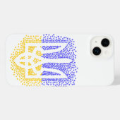 Oekraïense heraldiek drietand tryzub verstrooiing  iPhone hoesje (Achterkant horizontaal)