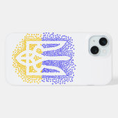 Oekraïense heraldiek drietand tryzub verstrooiing iPhone hoesje (Achterkant horizontaal)