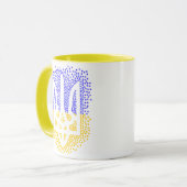 Oekraïense heraldiek drietand tryzub verstrooiing  mok (Voorkant links)