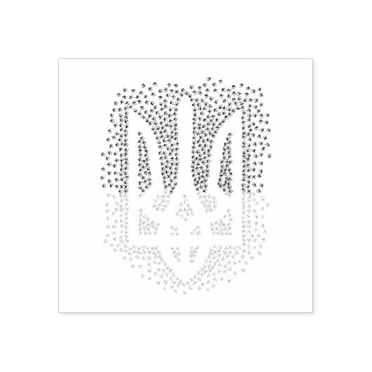 Oekraïense heraldiek drietand tryzub verstrooiing  rubberstempel (Afrduk)