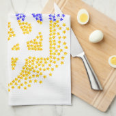 Oekraïense heraldiek drietand tryzub verstrooiing  theedoek (Quarter Fold)