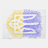 Oekraïense heraldiek drietand tryzub verstrooiing  theedoek (Horizontaal)