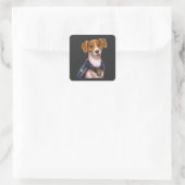 Oekraïense hond Patron T-Shirt Vierkante Sticker (Tas)
