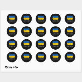 Oekraïense hulpsteun ronde sticker (Vel)