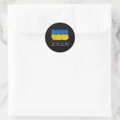 Oekraïense hulpsteun ronde sticker (Tas)