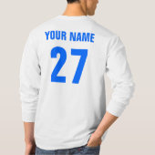 Oekraïense ijshockey T-shirt met naam en nummer (Achterkant)