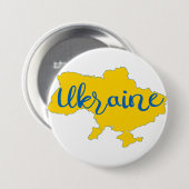 Oekraïense kaart en briefing ronde button 7,6 cm (Voorkant /achterkant)