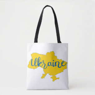 Oekraïense kaart en briefing tote bag