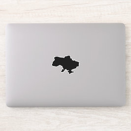 Oekraïense kaart in zwarte kleur sticker