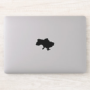 Oekraïense kaart in zwarte kleur sticker
