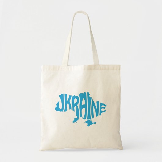 Oekraïense kaart met blauwe inscriptie Oekraïne Tote Bag (Voorkant)