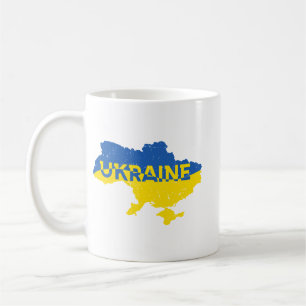 Oekraïense kaart met inscriptie Oekraïne. Oekraïne Koffiemok
