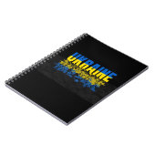 Oekraïense kaart. Oekraïense vlag. Oekraïne Notitieboek (Linkerzijde)