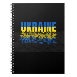 Oekraïense kaart. Oekraïense vlag. Oekraïne Notitieboek