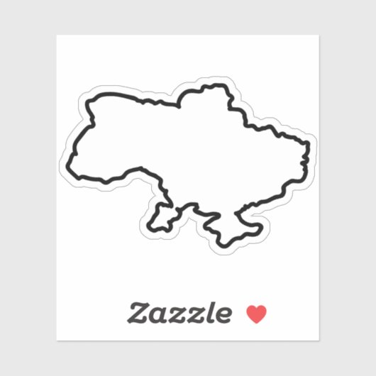 Oekraïense kaart sticker (Vel)