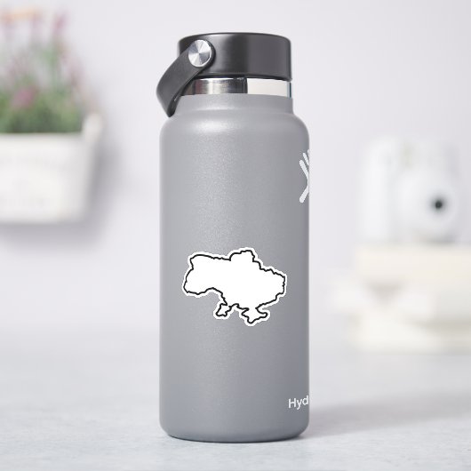 Oekraïense kaart sticker (HydroFlask)