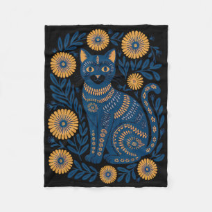 Oekraïense Kat Bloem Vintage Oekraïense Vlag Vyshy Fleece Deken