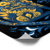 Oekraïense kattenbloem  Oekraïense vlag en Vysh Poster (Hoek)