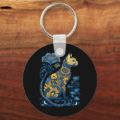 Oekraïense kattenbloem Oekraïense vlag en Vysh Sleutelhanger (Voorkant)