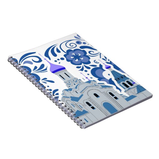 Oekraïense kerken van Kiev Blue en White Post-it Notitieboek (Rechterzijde)