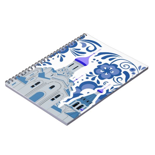 Oekraïense kerken van Kiev Blue en White Post-it Notitieboek (Linkerzijde)