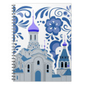 Oekraïense kerken van Kiev Blue en White Post-it Notitieboek (Voorkant)