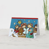 Oekraïense kerst Carollers Feestdagen Kaart (Achterkant)