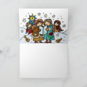 Oekraïense kerst Carollers Feestdagen Kaart (Binnen)