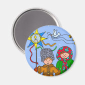 Oekraïense kerst Carollers Magneet (Voorkant / Achterkant)