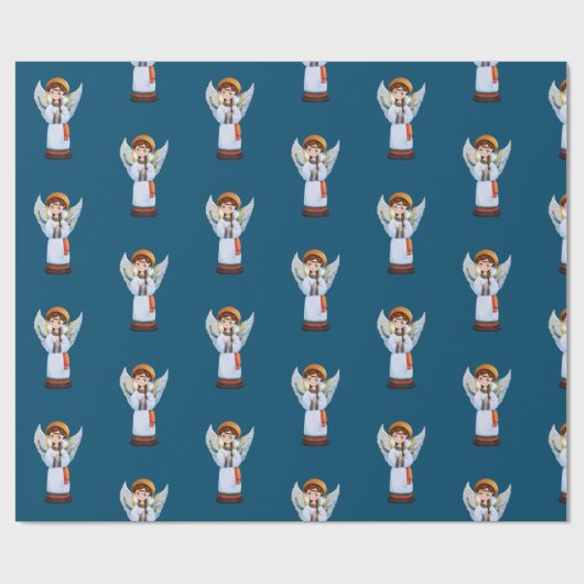 Oekraïense kerst engel cadeaupapier (Vlak)
