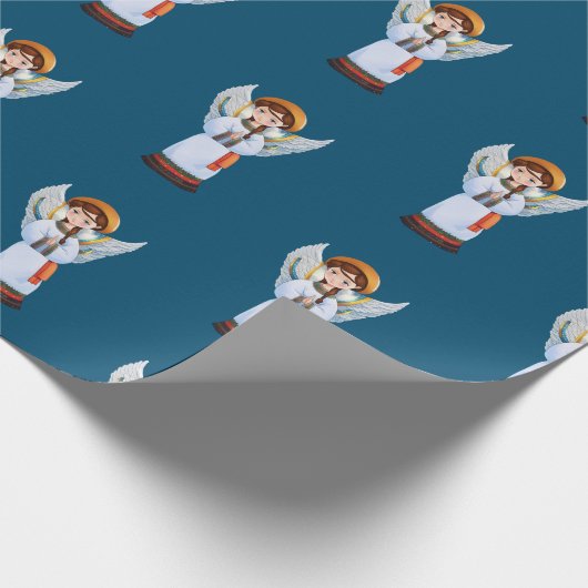 Oekraïense kerst engel cadeaupapier (Hoek)