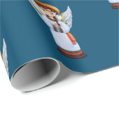 Oekraïense kerst engel cadeaupapier (Rol Hoek)