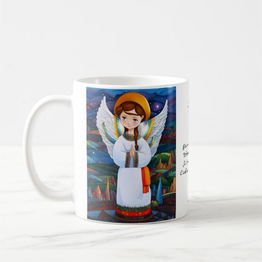 Oekraïense kerst engel vakantie - koffiemok (Links)