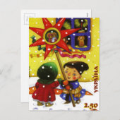Oekraïense kerstCarolers Feestdagenkaart (Voorkant / Achterkant)