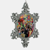 Oekraïense kerstCarolers Lviv Tin Sneeuwvlok Ornament (Links)
