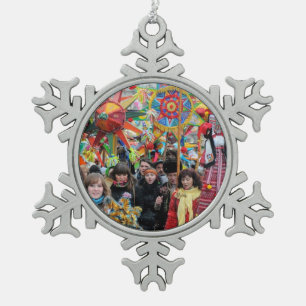 Oekraïense kerstCarolers Lviv Tin Sneeuwvlok Ornament