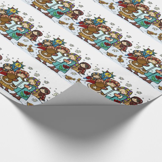 Oekraïense kerstCarollers Cadeaupapier (Hoek)