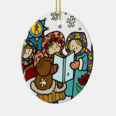 Oekraïense kerstCarollers Folk Art Ceramic Orn Keramisch Ornament (Rechts)