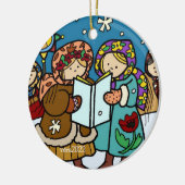 Oekraïense kerstCarollers Folk Art Keramisch Ornament (Links)