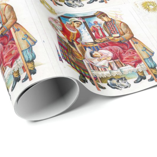 Oekraïense kerstdag cadeaupapier (Rol Hoek)