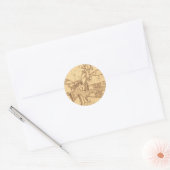 Oekraïense kerstengel ronde sticker (Envelop)