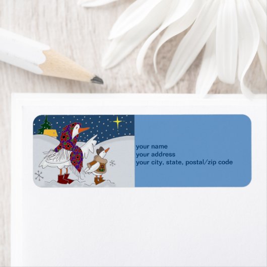 Oekraïense kerstkachka (Duck) Etiket (Insitu)