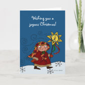 Oekraïense Kerstster Feestdagen Kaart (Voorkant)