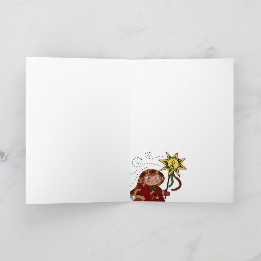 Oekraïense Kerstster Feestdagen Kaart (Binnen)