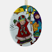 Oekraïense kerstster keramisch ornament (Rechts)