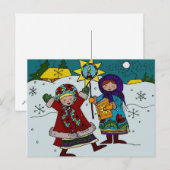 Oekraïense kerstversiering Oekraïense volkskunst Feestdagenkaart (Voorkant / Achterkant)