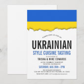 Oekraïense keuken | Vlaggenuitnodiging Kaart (Voorkant / Achterkant)