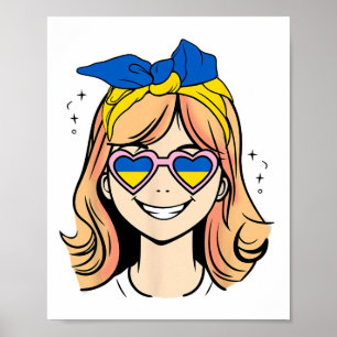Oekraïense Kleine Meisje Met Rossig Haar  Poster