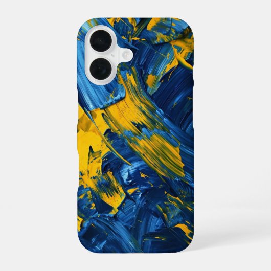 Oekraïense kleuren Abstract _ iphone case 16 Hoesje (Achterkant)